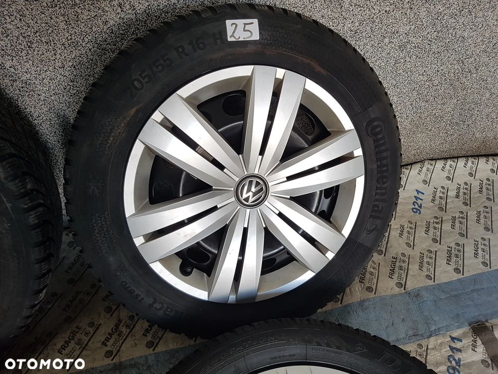 KOŁA ZIMOWE KOŁPAKI 205/55R16 VW GOLF CADDY PASSAT JETTA SKODA  AUDI 5X112 - 17