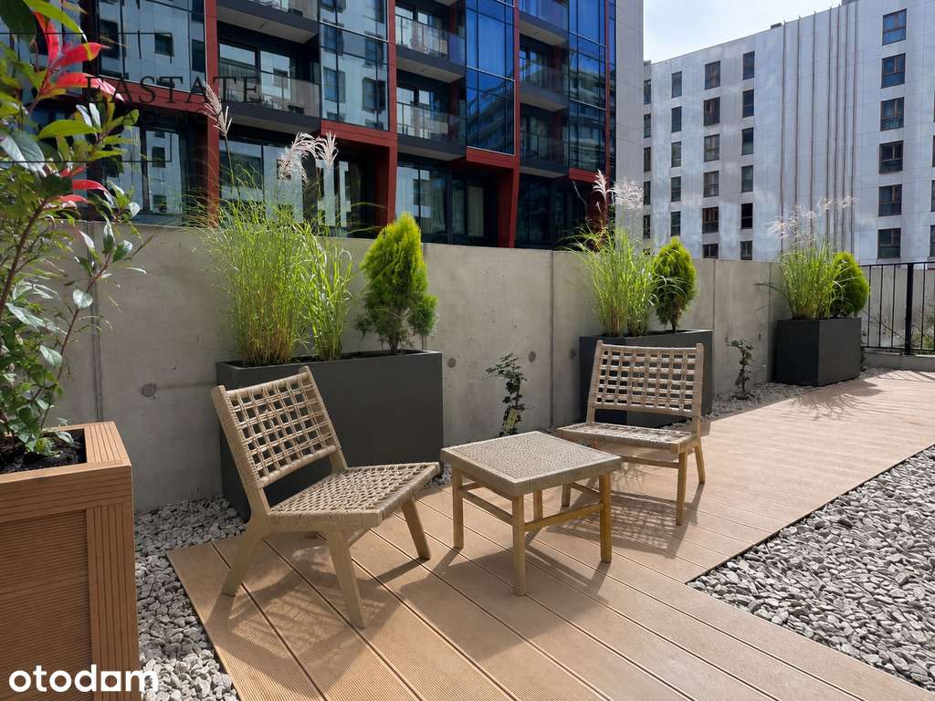 Towarowa Square | nowoczesny apartament z ogrodem