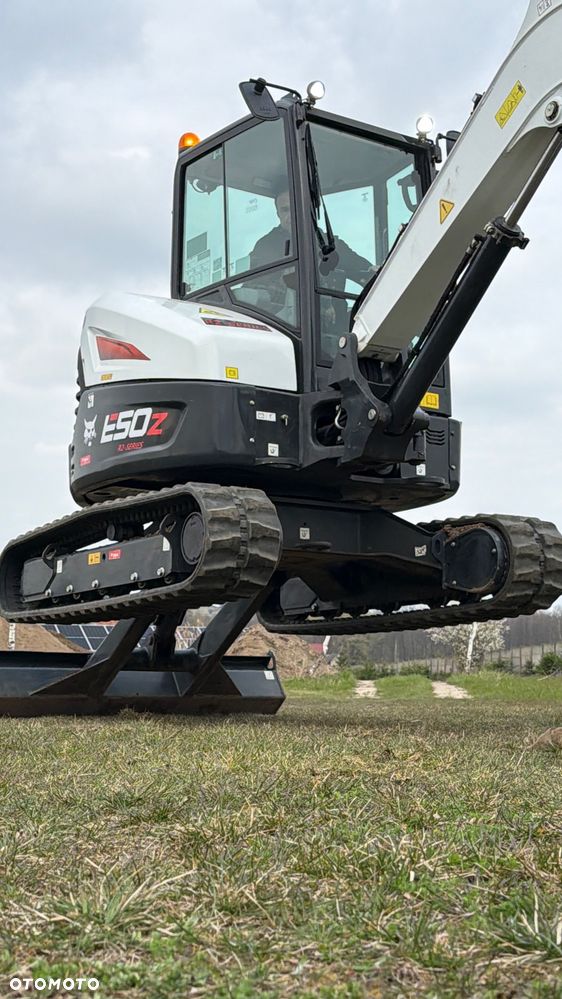 Bobcat Minikoparka Bobcat e50Z 5ton e55 e60 Cat 303.5 304  305 3xłyżki Ramię LOONG dodatkowe linie hydr wyjścia AUX1 + 2 przeciw waga MAX-dociążenie gąsienice 85% od nowości 1 właściciel z Niemiec Auto IDLEE po serwisie Widły wiertnica grabie i inne za dopłatą Szybkozłącze hydr Miller łyżka przedsiębierna Pług  Kubota Takeuchi Jcb - 26