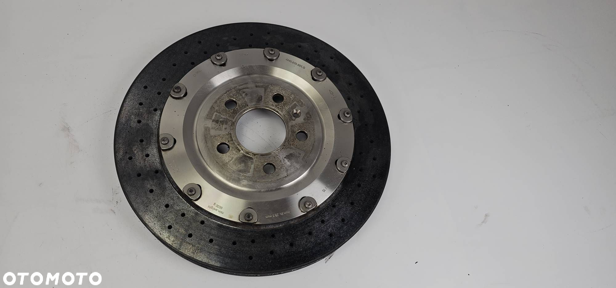 TARCZA HAMULCOWA TYŁ AUDI S8 D4 PLUS 4H0615601G LEWA - 9