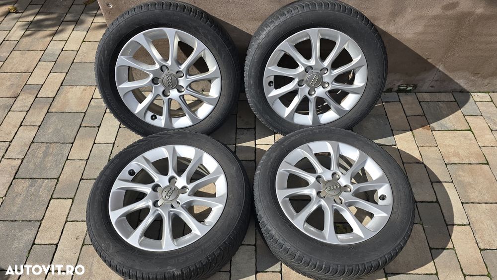 Jante Audi originale cu cauciucuri iarna 205 55 R16 - 2
