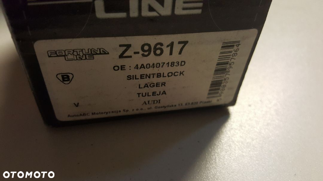 TULEJA WAHACZA AUDI 100,AUDI A6  PRAWA LEWA oś przednia  , Z-9617,4A0407183D - 2