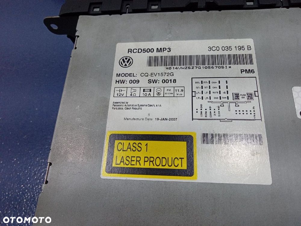 VW PASSAT B6 RADIO FABRYCZNE CD 3C0035195B - 8