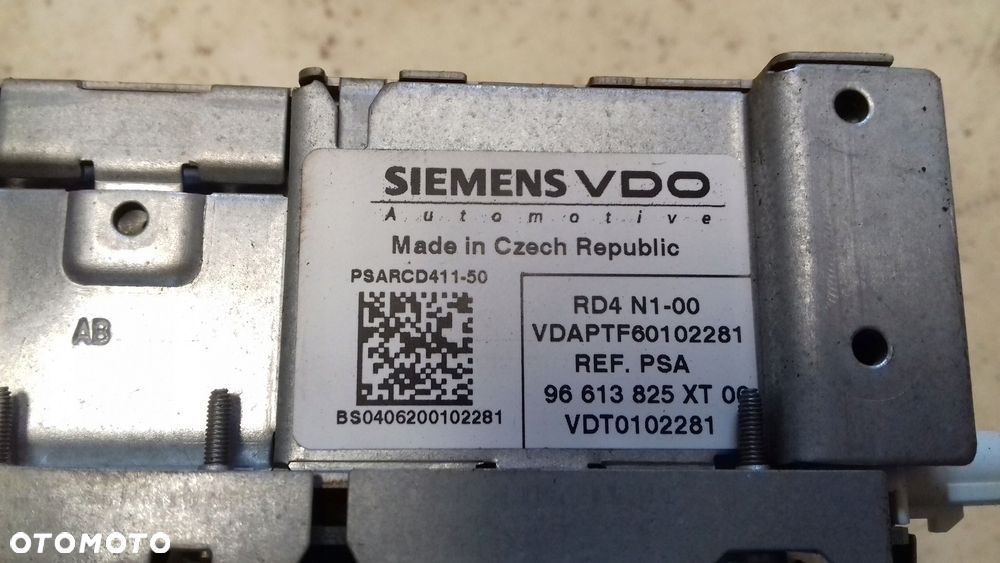 radio radioodtwarzacz cd 96613825xt citroen c2 03-08 - 4