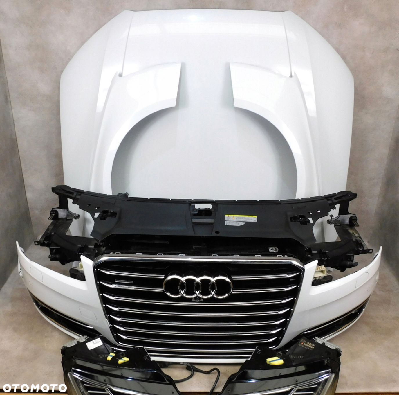 AUDI A8 D4 4H LIFT KOMPLETNY PRZÓD ZDERZAK LAMPY MASKA PAS LS9R MATRIX - 2