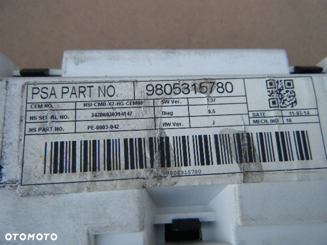 LICZNIK CITROEN C5 III X7 LIFT 2,0 HDI 9805315780 - 3