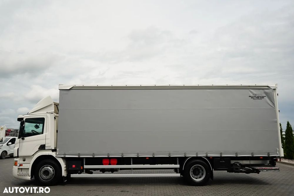 Scania P 320 / SOLO / CORTINĂ - 8.5 M / 4X2 / DHOLLANDIA LIFT / PODEA REZISTENTĂ / EURO 6 - 4