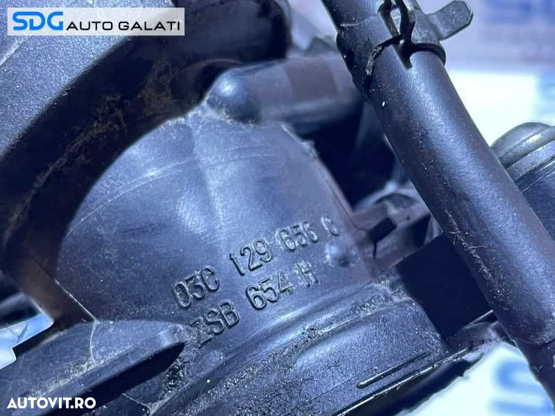 Tub Racord Admisie Supapa Electrovalva Convertor Presiune Turbo Turbina Turbosuflanta Skoda Rapid 1.4 TSI CAX CAXA 2013 - Prezent Cod 03C129656C - 5