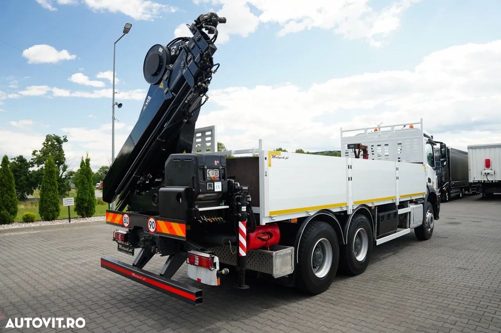 Mercedes-Benz AROCS 2640 / 6x4 / LIVRARE 6,5 M + HDS HIAB X- Hiduo 158 DS- 4 / MAX 4.700 KG / RADIOCOMANDĂ / ROTATOARE / FURCĂ PENTRU PALEȚI / EURO 6 - 12