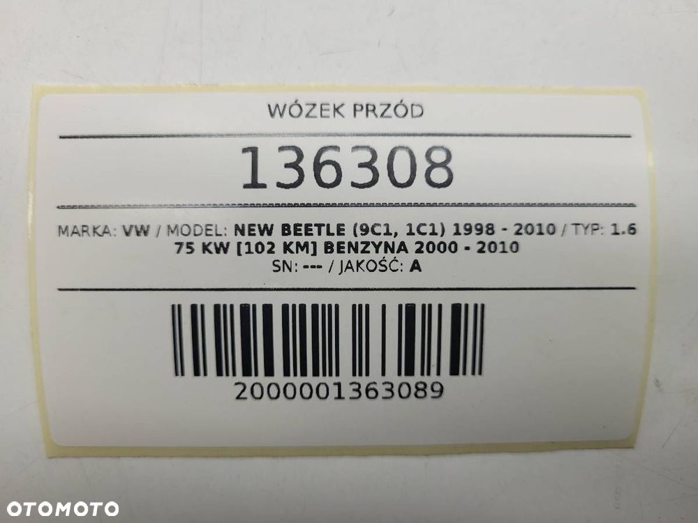 WÓZEK ZAWIESZENIA PRZÓD PRZEDNI VW NEW BEETLE 1.6 B - 9