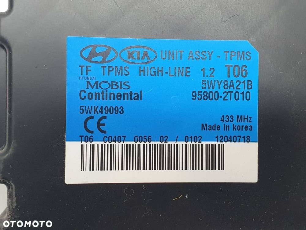 MODUŁ TPMS KIA OPTIMA III 3 95800-2T010 EUROPA - 2