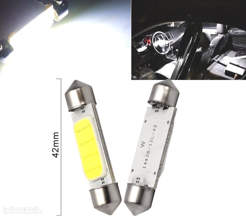 LÂMPADA LED C5W C10W 6500K 12SMD 41/42MM - 1