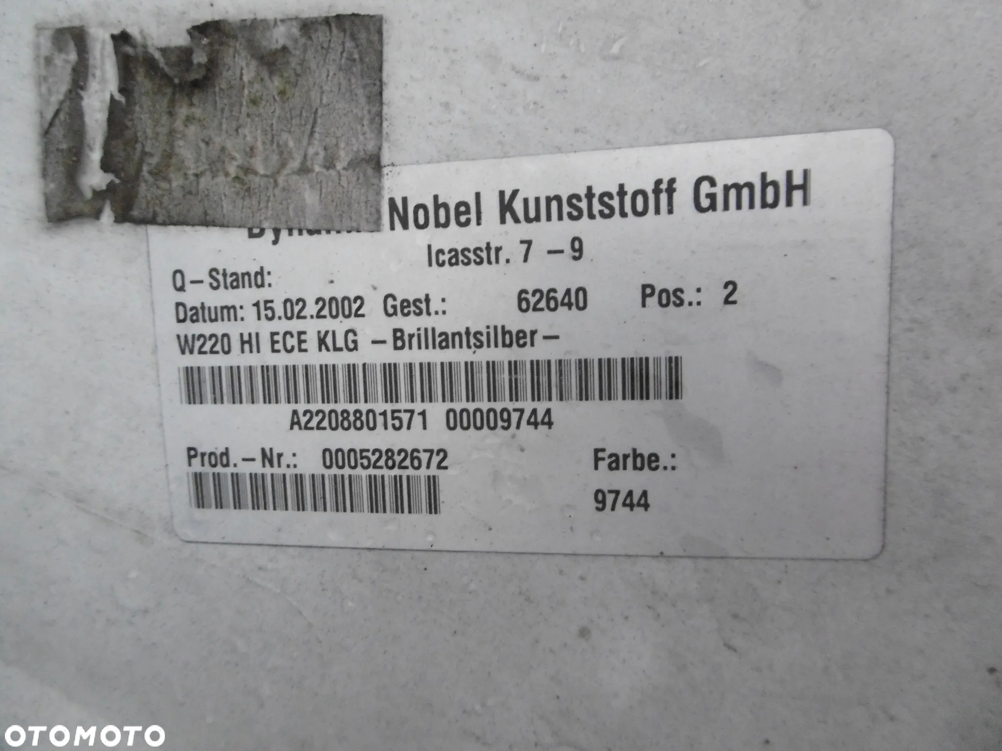 ZDERZAK TYŁ TYLNY LISTWA CHROM C744 744 A2208801571 MERCEDES S-KLASA W220 - 11