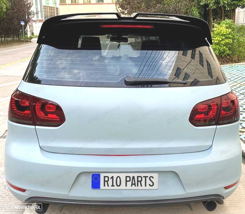AILERON SPOILER VOLKSWAGEN VW GOLF 6 GTI 08-13 LOOK OETTINGER PRETO BRILHANTE - 2