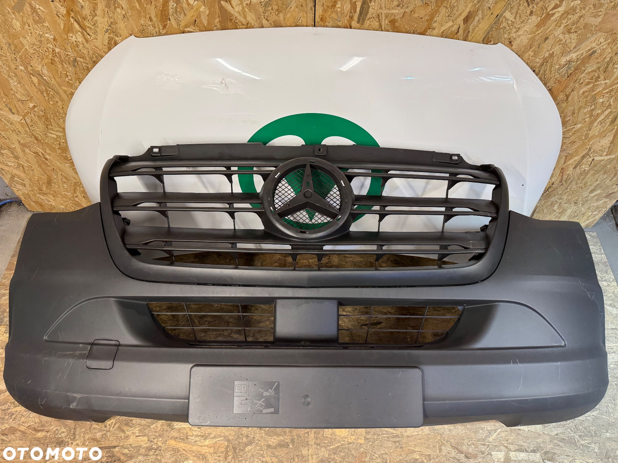 Maska zderzaka lampa komplet chłodnic Mercedes sprinter 907 910 - 2