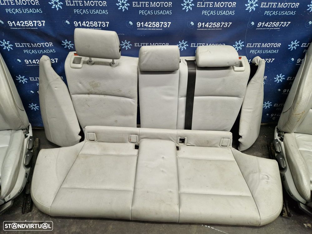 Jogo de bancos usados BMW SERIE 1 PACK M 5 PORTAS BMW E87 E81 PELE CINZA QUARTELAS - 3