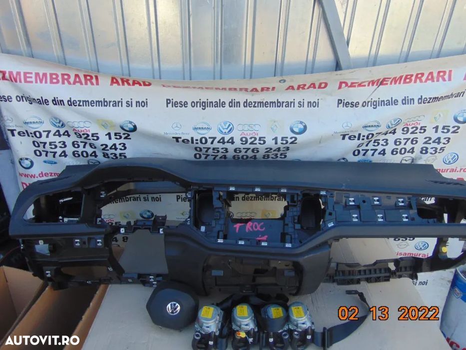Plansa Bord VW t-Roc 2016 prezent airbag sferb pasager centuri - 2