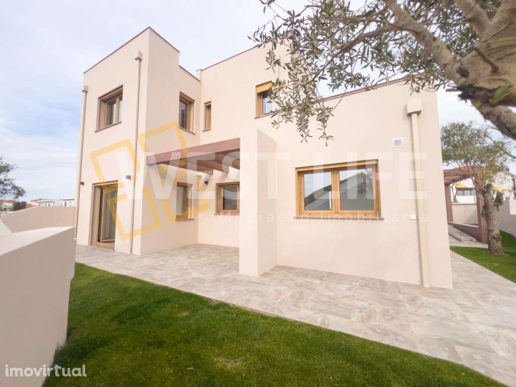 Moradia T3 NOVA de dois pisos com terraço e excelente exposição sol... - Grande imagem: 2/39