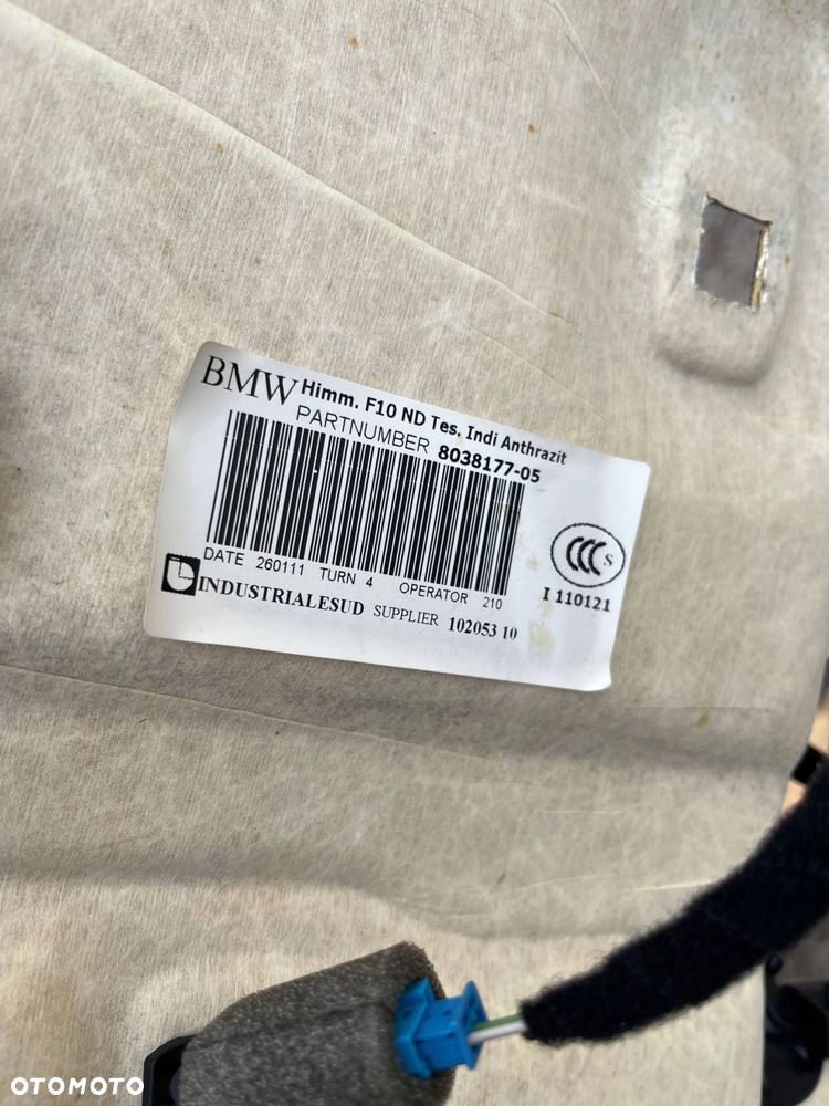 bmw 5 f10 f11 podsufitka m-pakiet 8038177 - 9