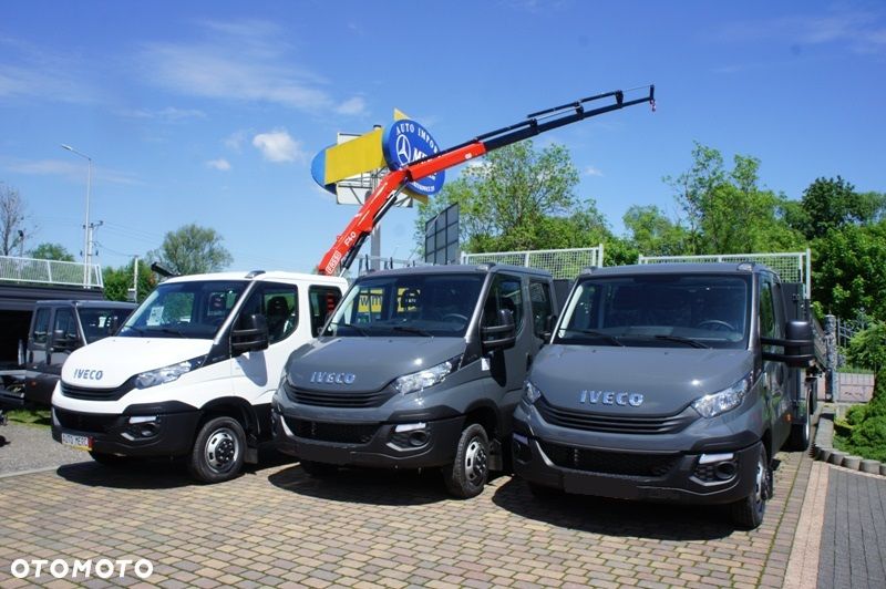 Iveco 35C14 doka skrzynia wywrotka HDS żuraw - 16