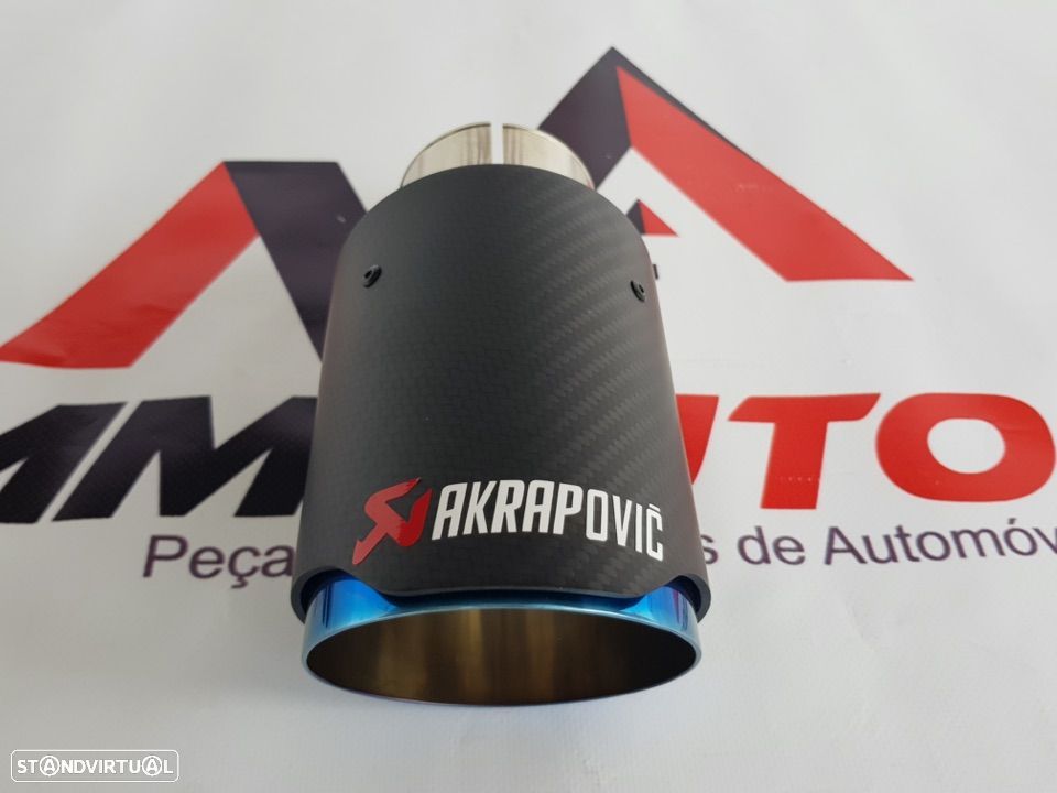 Ponteira look Akrapovic Azul - 1