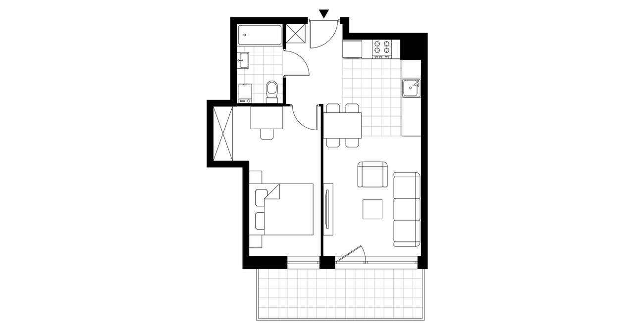 2-pokojowe mieszkanie 38m2 + balkon Bez Prowizji - Pełny obrazek: 4/11