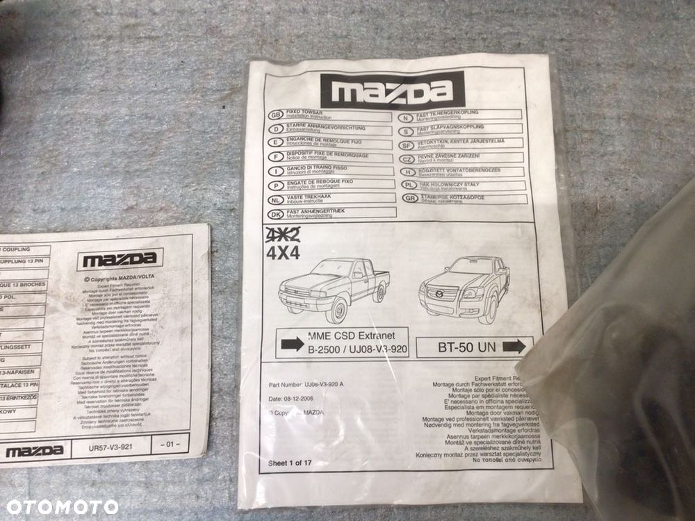 Hak holowniczy Mazda BT-50 Ford Ranger lV Orginal - 6