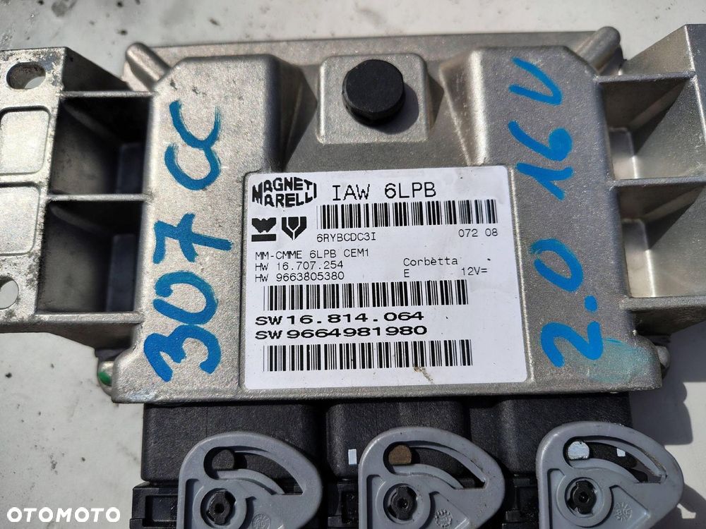 KOMPUTER SILNIKA ZESTAW 9664981980 PEUGEOT 307 CC 2.0 16V - 2