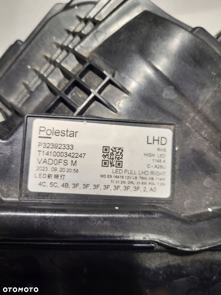 volvo polestar 2 full led lampa prawy przód 32392333 - 7