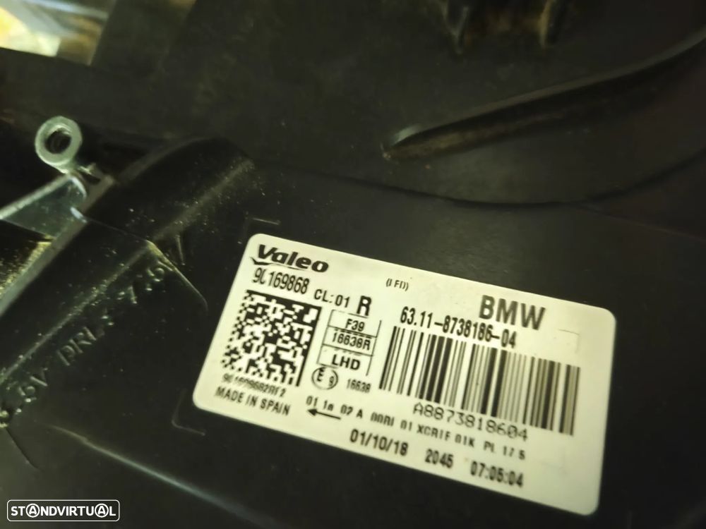 Farol direito full Led BMW X2 F39 - 8738186 - 3
