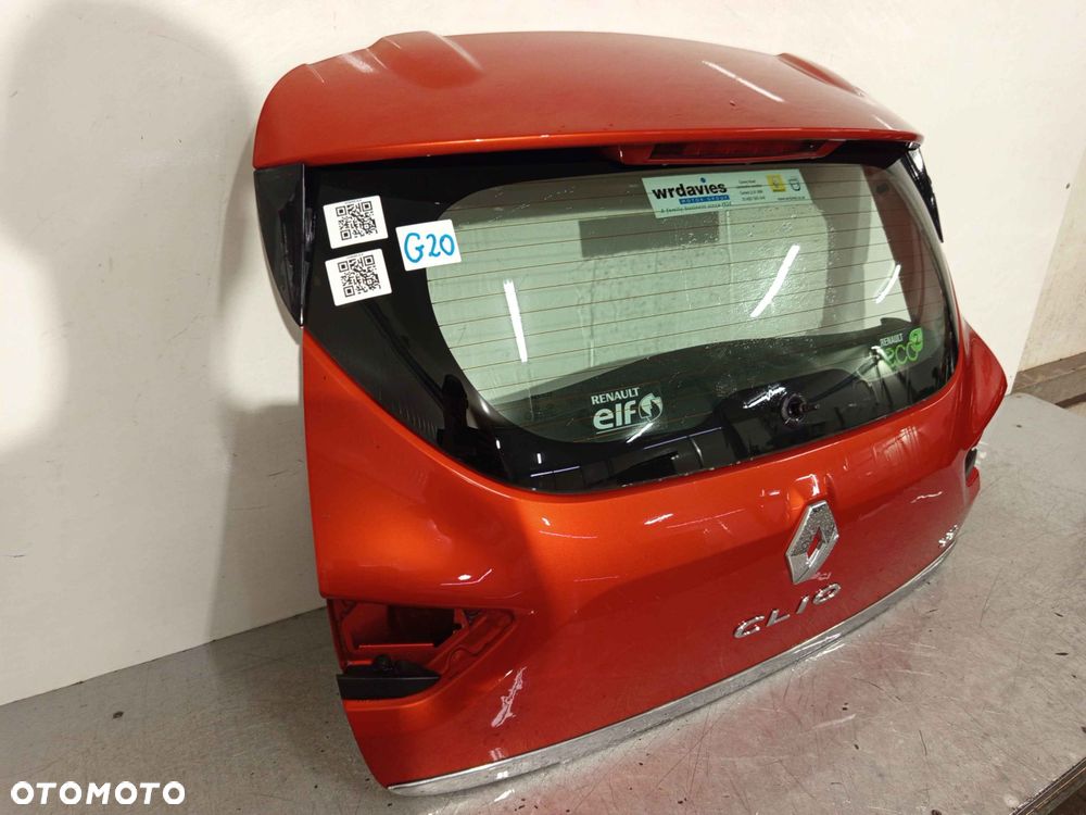 + KLAPA TYŁ TYLNA BAGAŻNIKA RENAULT CLIO 4 IV TENNP POMARAŃCZOWA 5D 5 DRZWI HB - 3