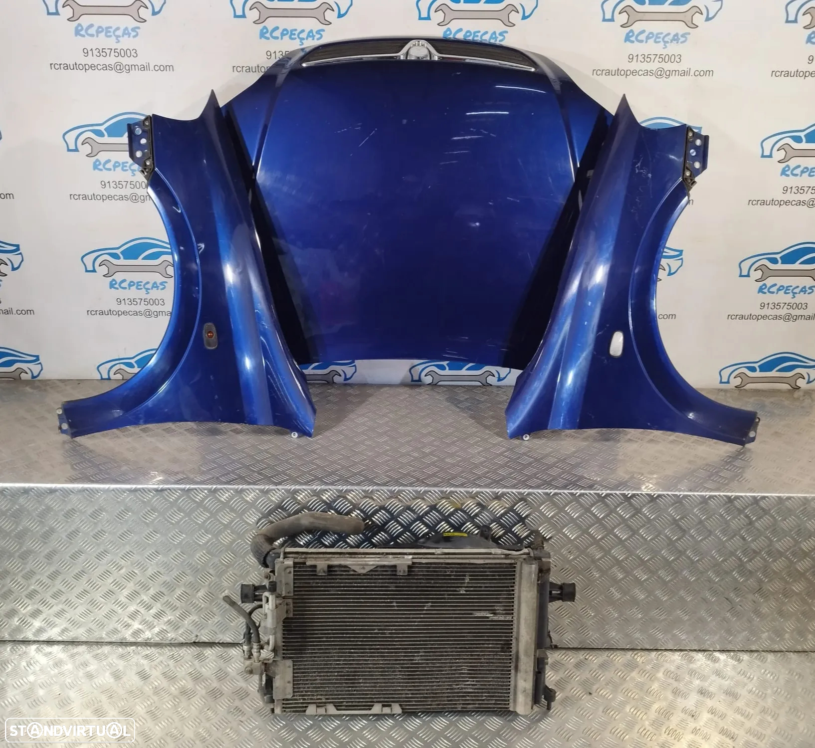 FRENTE COMPLETA OPEL ASTRA G T98 CAPOT PARACHOQUES GUARDA-LAMAS OTICAS FRENTE FIBRA RADIADOR VENTILADOR REFORÇO - 8