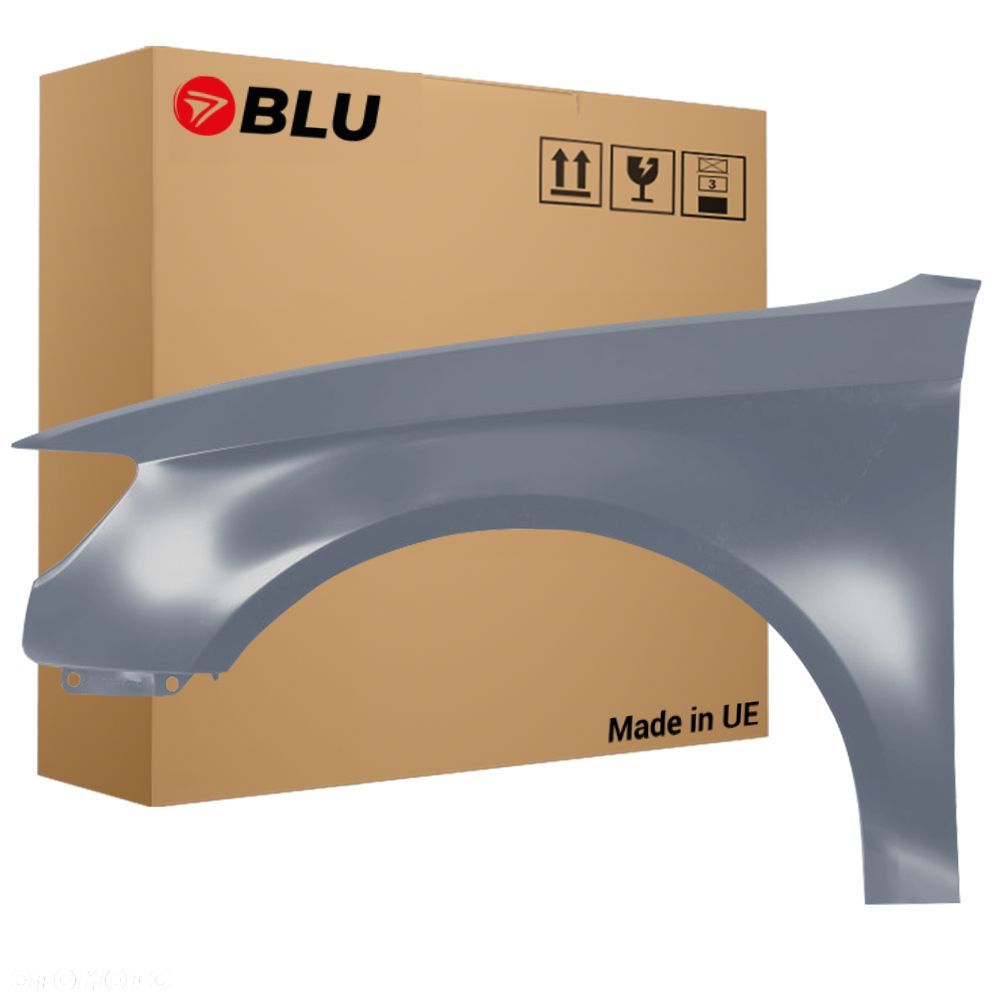 BLU Błotnik Audi A6 C7 LY7G Lewy Srebrny 2011-2018 przód QuarzGrau