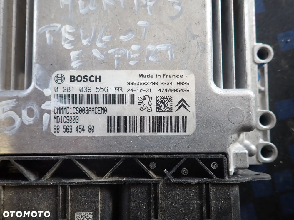 PEUGEOT EXPERT KOMPUTER SILNIKA NR 9856345480 0281039556 - 2