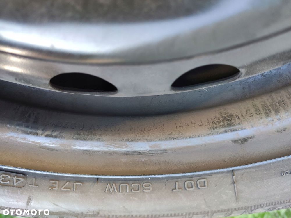 KOŁA FELGI STALOWE OPONY LATO NISSAN MICRA 14'' - 4