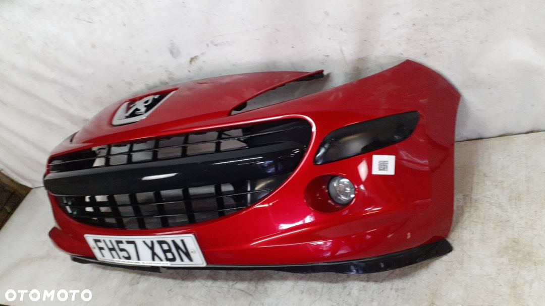 ) ZDERZAK PRZÓD PRZEDNI PEUGEOT 207 EKQD BORDO BORDOWY HALOGENY - 4
