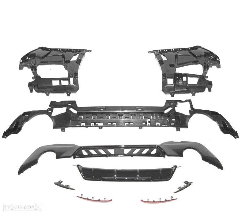 PARA-CHOQUES TRASEIRO BMW G20 19-22 LOOK M PERFORMANCE PRETO BRILHANTE PDC - 5