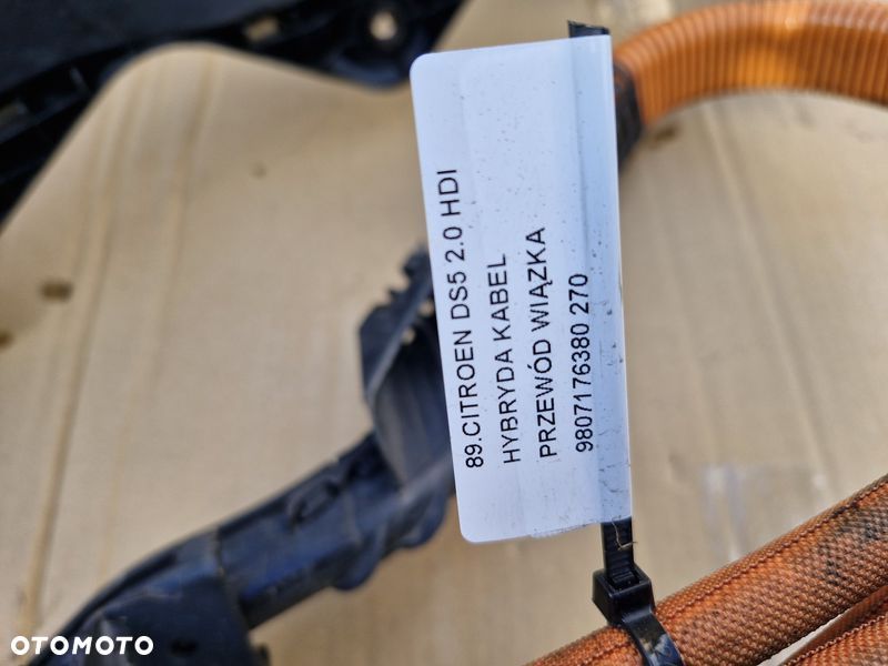 citroen ds5 2.0 hdi hybryda kabel przewód wiązka akumulatora 9807176380 - 5