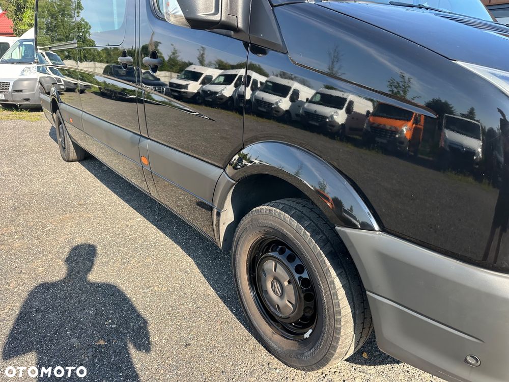 Volkswagen Crafter 2.0tdi 136ps 6oso brygadowka Maxi czarna - 13