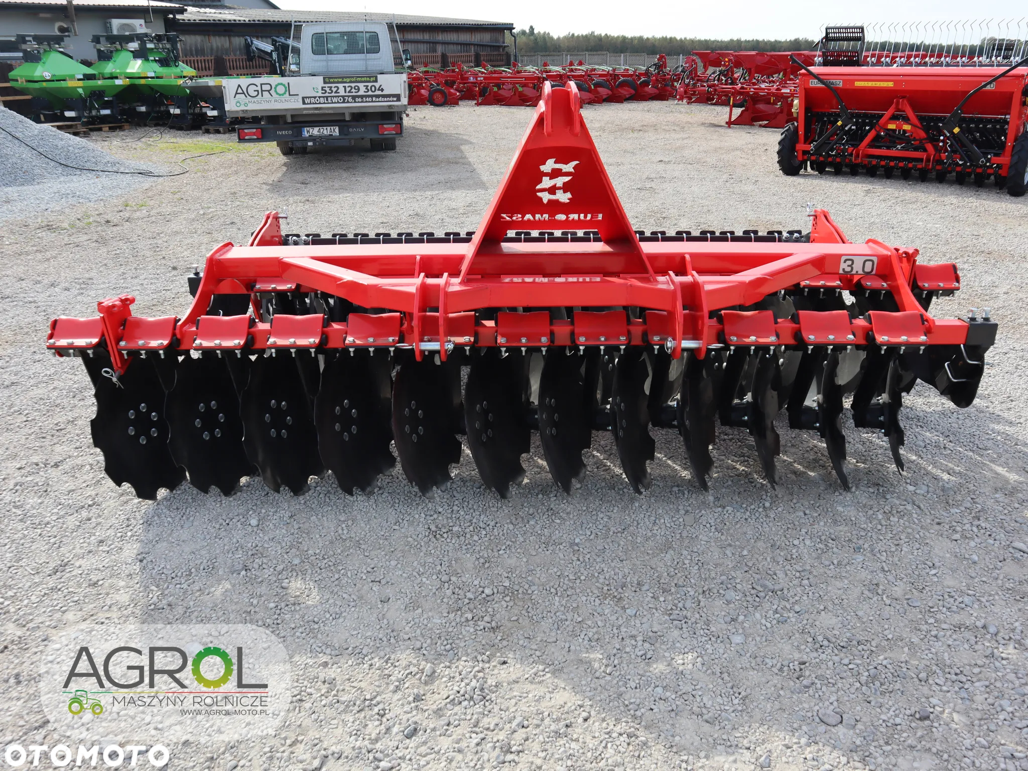 Brona talerzowa Euro-Masz 3m talerzówka; rura, daszek; Agro-Factory - 2