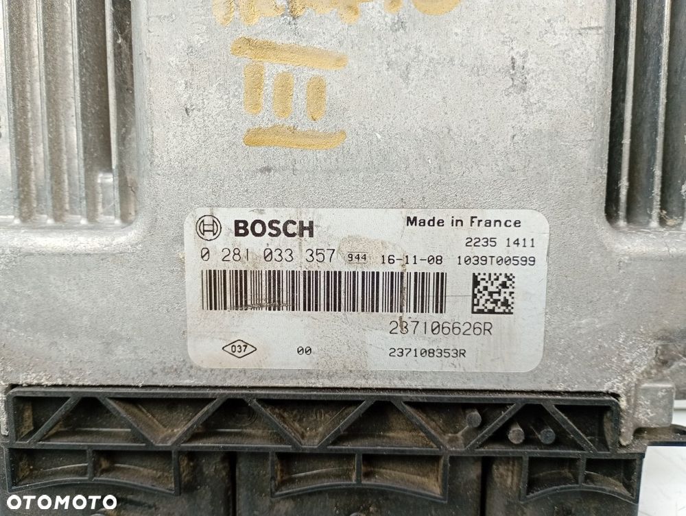 sterownik silnika zestaw czytnik moduł emm-t4 trafic iii vivaro b talento 1.6 dci 0281033357 - 2