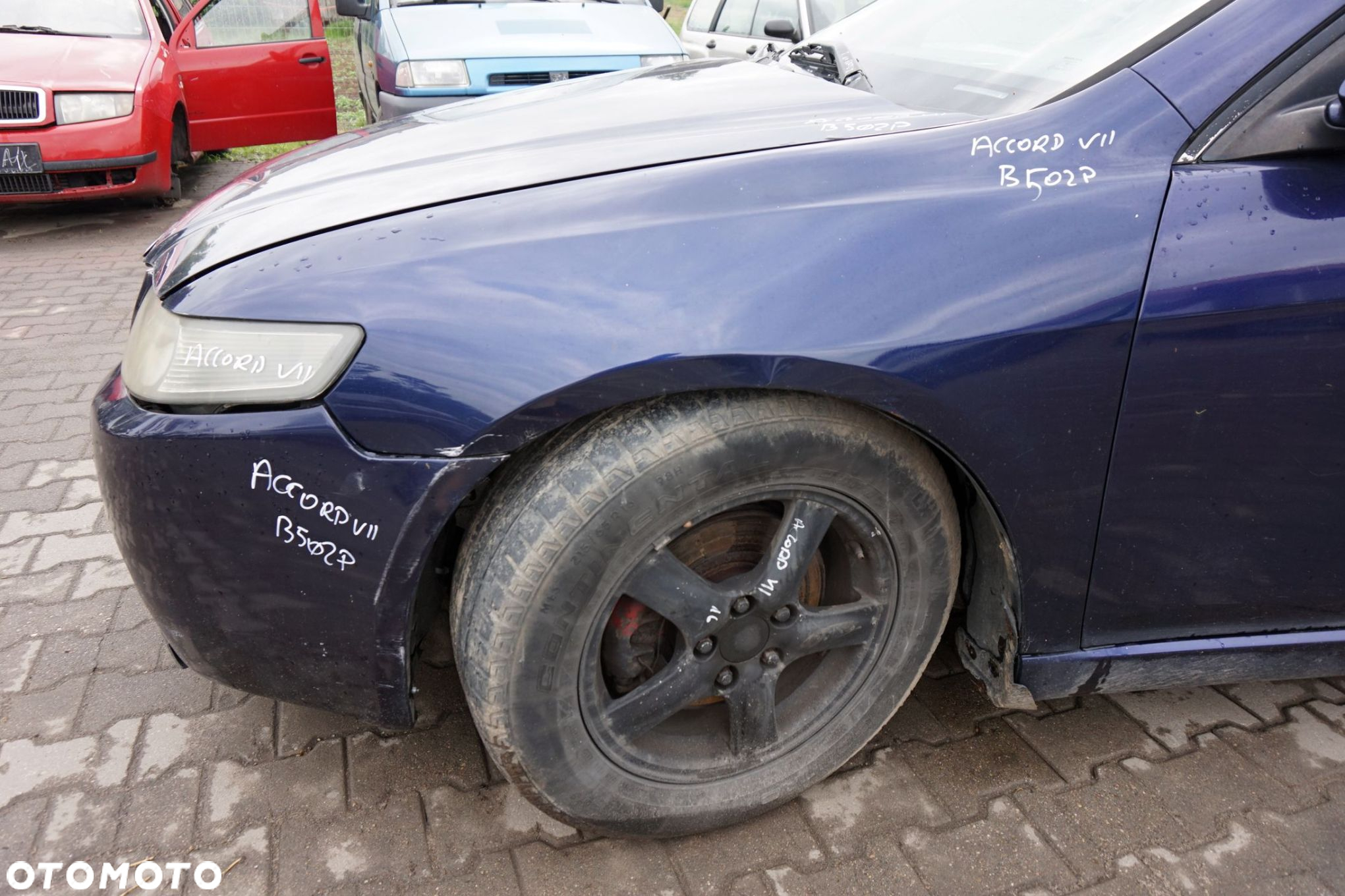 MASKA ZDERZAK BŁOTNIKI LAMPY ACCORD VII B502P  HONDA 2002-2005 GRANATOWY PRZÓD KOMPLETNY - 5
