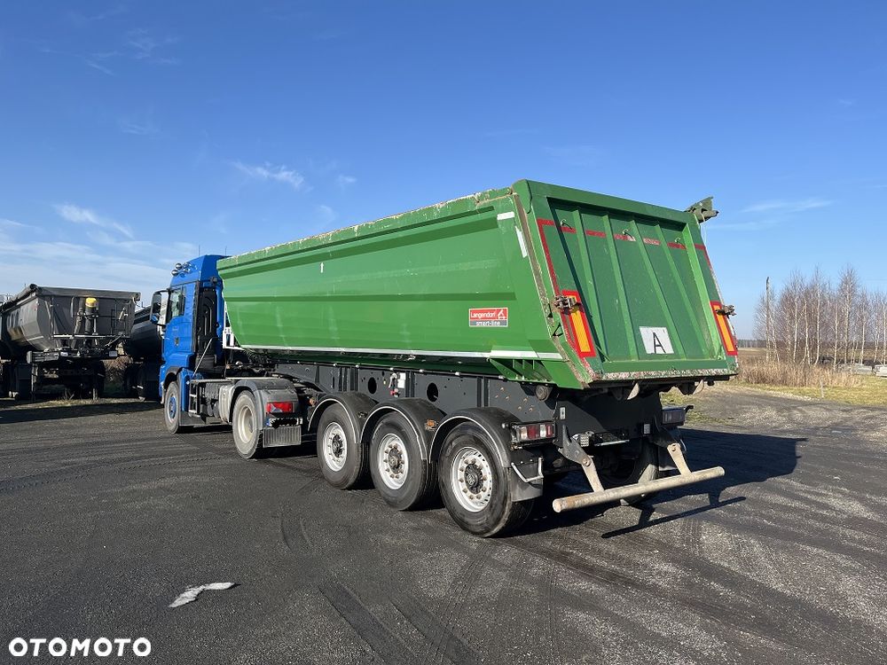 Langendorf SK stalowa 28m3 Hardox pauje do 4x4 rynna 2018 naczepa wywrotka stal z NIEMIEC - 2