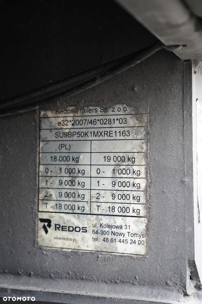 Redos / TANDEM / FIRANKA / 19 PALET / DŁ. 7,75 M / OŚ PODNOSZONA - 11