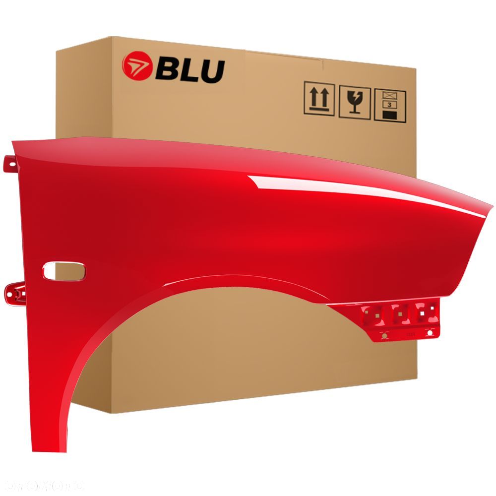BLU Błotnik Seat Ibiza 3 III Cordoba 2 II 6L LP3G prawy przód czerwony 02-08 ocynk FlashRot - 1