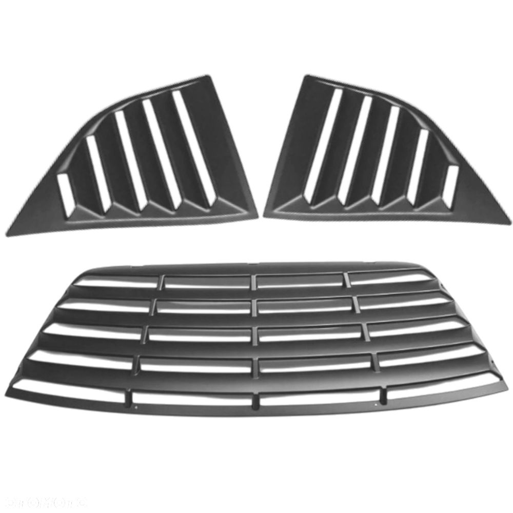 Żaluzja Tylnej Szyby + Skrzela Czarny Mat black DODGE CHALLENGER 2008-2022 - 4