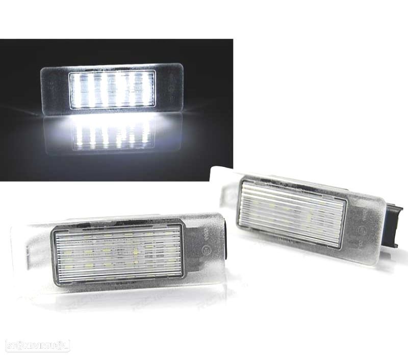 LUZES MATRÍCULA PEUGEOT 106 307 308 406 407 CITROEN C3 C4 C5 LED - 1