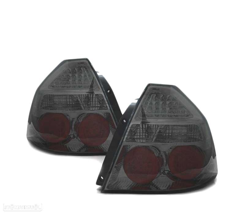 FAROLINS TRASEIROS LED CHEVROLET AVEO T250 SEDAN 06-10 SMOKED FUMADO ESCURECIDO - 2