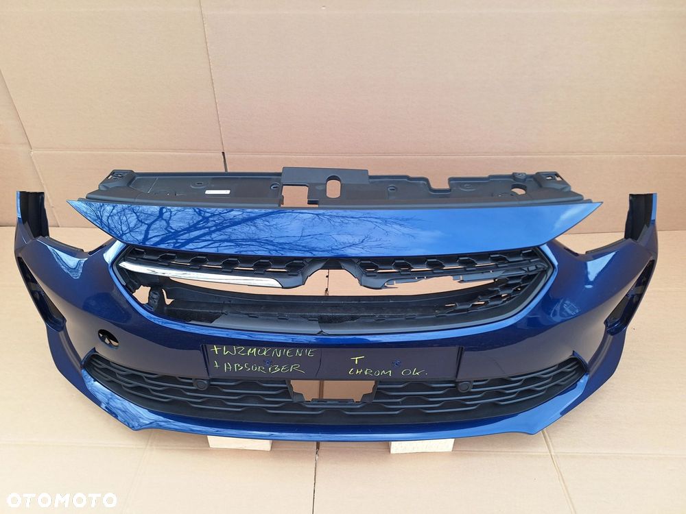 OPEL CORSA F GS LINE GSi 19-23 ZDERZAK PRZÓD PRZEDNI+WZMOCNIENIE+ABSORBER+CHROM ORYG. GM 9830340080 WYSYŁKA 24H - 1