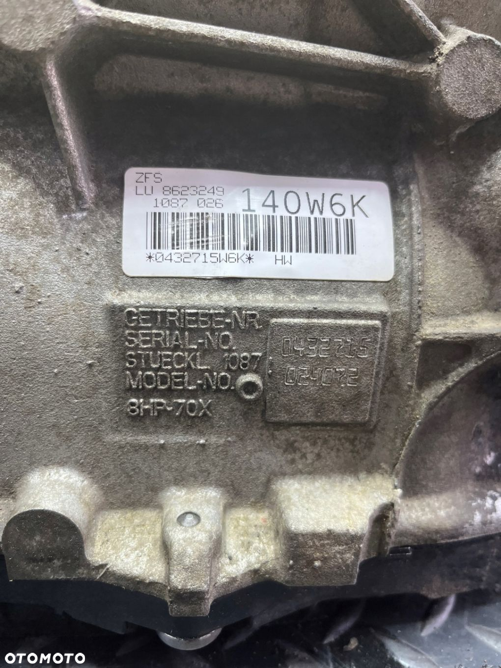 BMW F15 F25 F30 F31 F32 SKRZYNIA BIEGÓW AUTOMAT 8HP-70X W6K OE 8623249 - 2